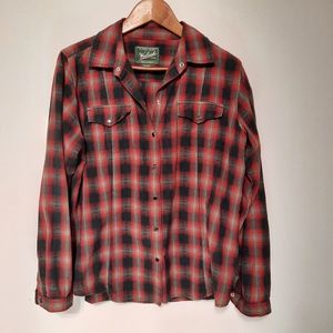 Woolrich Black & Red Long Sleeve Button Down Shirt